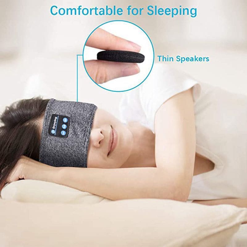 Faixa de Cabeça Bluetooth Sem Fio com Alto-falante, Fone de Ouvido para Dormir, Máscara de Olhos com Música Integrada